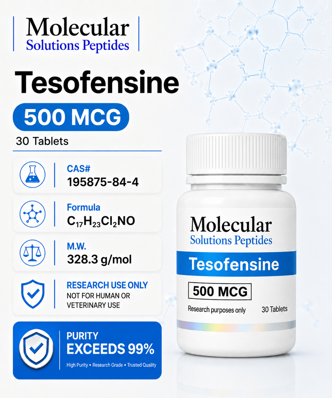 Tesofensine (500mcg) x (30 tablets)