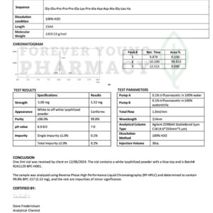 BPC-157 5mg – COA – MSP – 12.10.2024