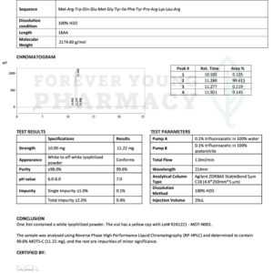 MOTS-C 10mg – COA – Molecular Solutions Peptides – 12.27.2024