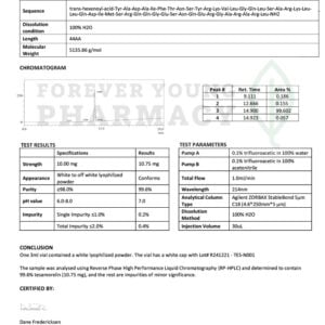 Tesamorelin 10mg – COA – Molecular Solutions Peptides – 12.27.2024