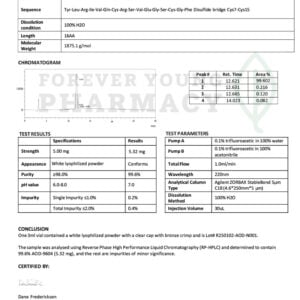 AOD-9604 5mg – COA – Molecular Solutions Peptide – 01.15.2025