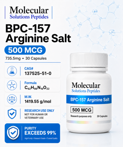 BPC-157 Arginine Salt - 500mcg (735.5mg) x (30 Capsules)