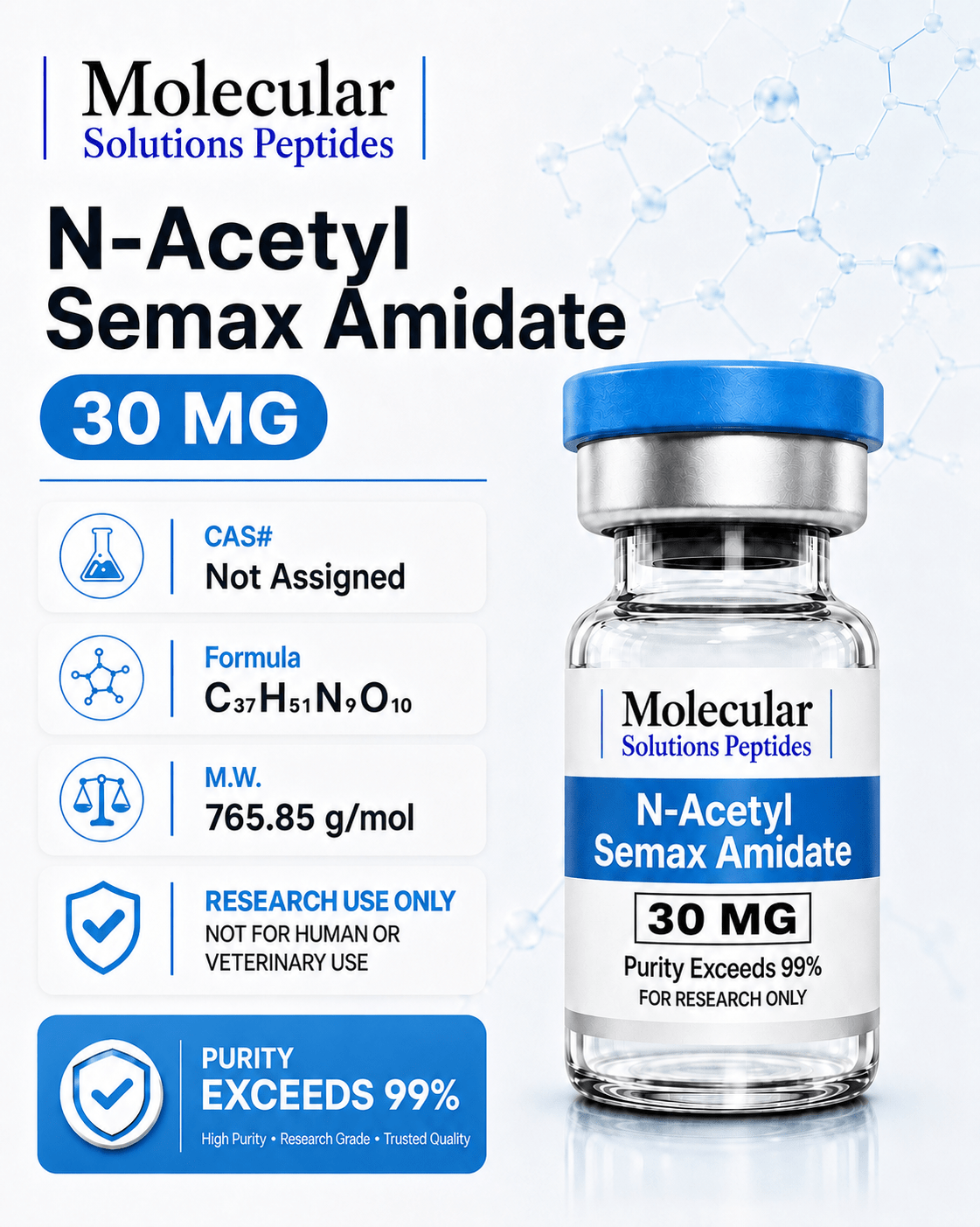 N-Acetyl Semax Amidate 30mg