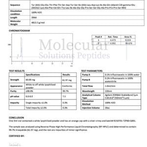 Tirzepatide 60mg Orange – COA – Molecular Solutions Peptides – 07.14.2025
