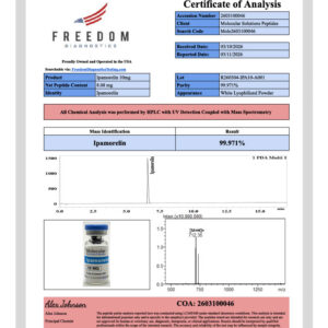 Ipamorelin 8mg-COA-MSP-FDM-R260304-IPA10-A001-Mole2603100046