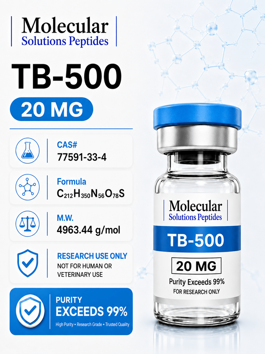 TB-500(Thymosin Beta-4) 20mg (43aa)