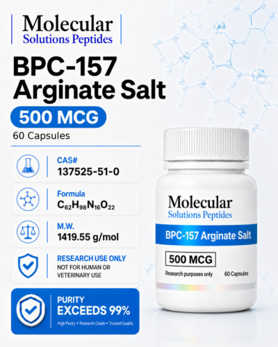 BPC-157 Arginate Salt - 500mcg (735.5mg) x (60 Capsules)