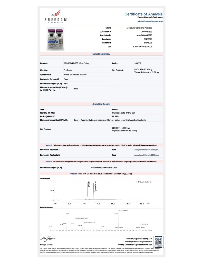 BPC-157/TB-500 "TB4" Blend (10mg/10mg) - Image 3