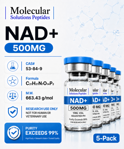 NAD+ (500mg) - 10ml vial 5-Pack (Adjusted pH)