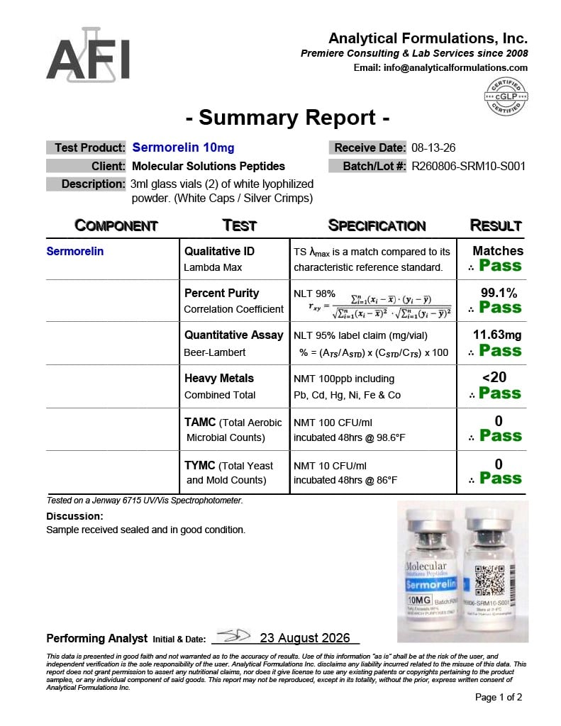Sermorelin Acetate 10mg - Image 2