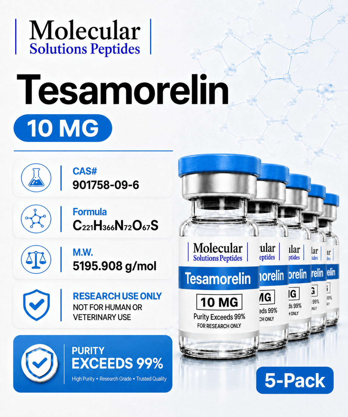 Tesamorelin (10mg) 5-Pack