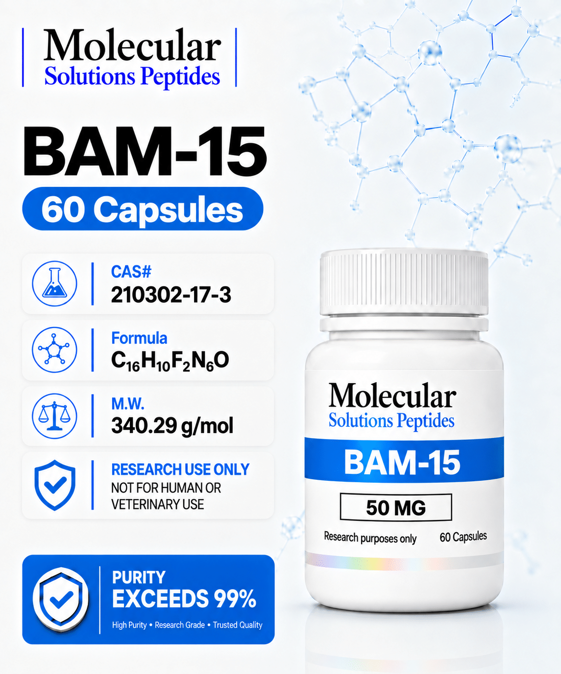 BAM-15 50mg (60 Capsules)