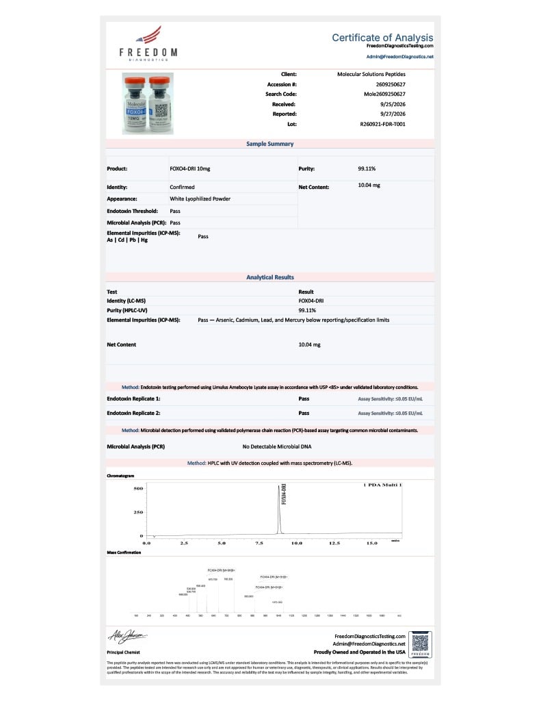FOXO4-DRI – 10mg - Image 2