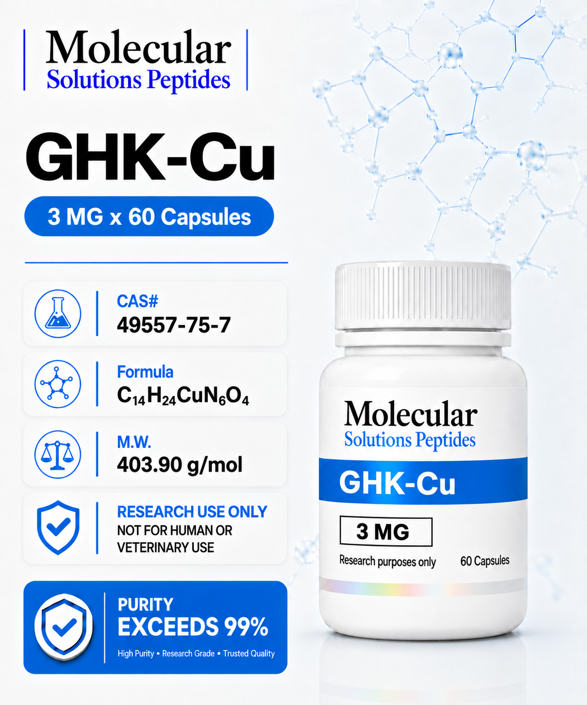 GHK-Cu 3mg x (60 Capsules)