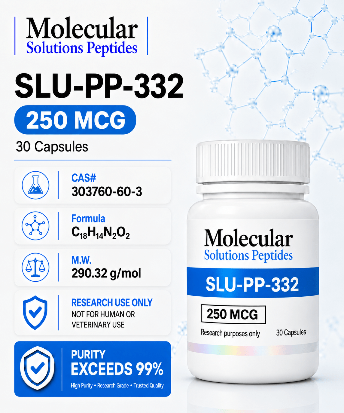 SLU-PP-332 - 250mcg (443.6mcg) x (30 Capsules)