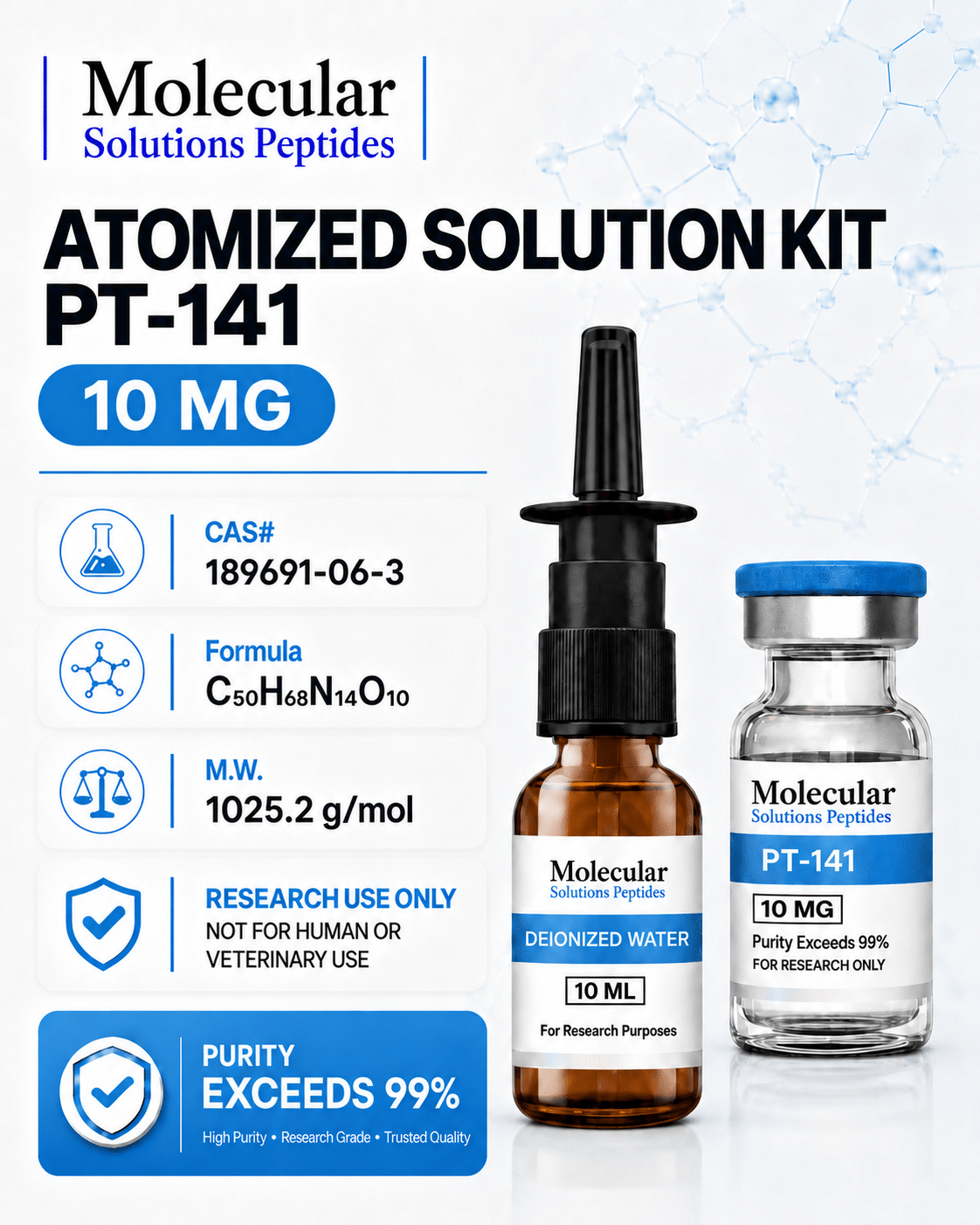 ATOMIZED SOLUTION KIT PT-141 (10mg)